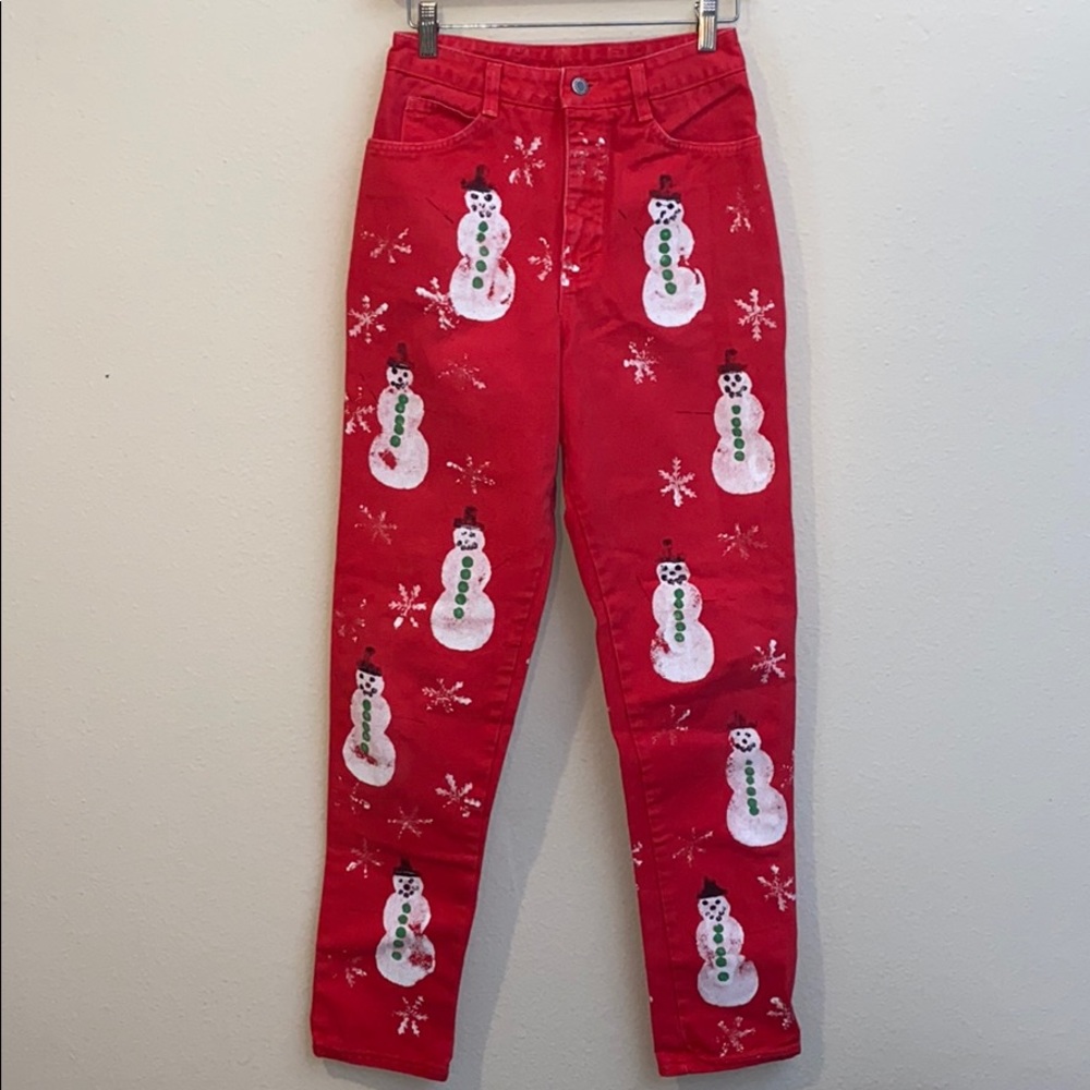 Marigail Mathis Vintage Snowman Hi Rise‎ Je…